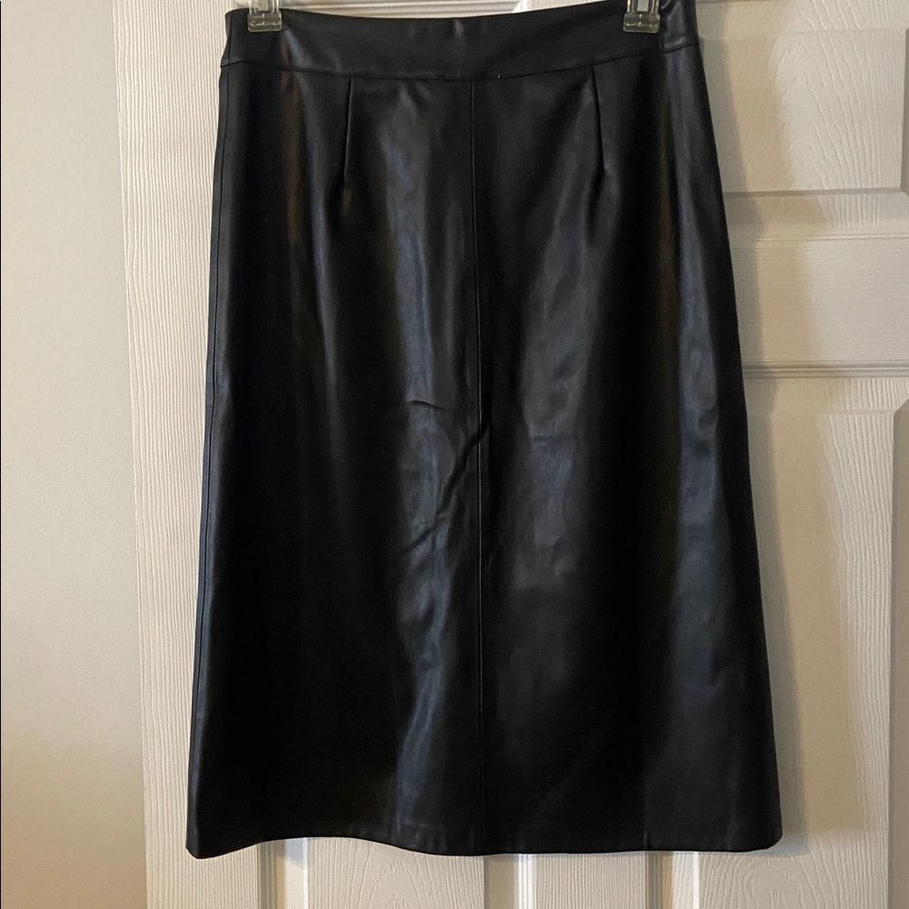 THML Black Button-Front Pencil Skirt mid length 27” brand new - Picture 3 of 7